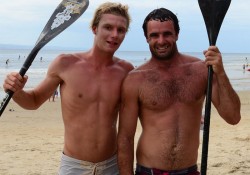 Beau O'Brian (right) with new Starboard teammate Lincoln Dews