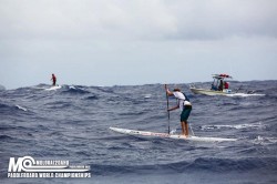 Dave Kalama (in the distance) leads Connor Baxter