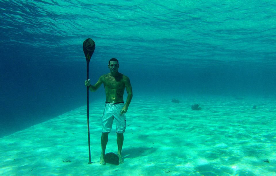 Pagaie Carbone pour un anniversaire! Underwater-SUP-World