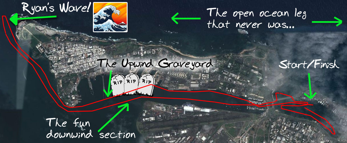 comment garder le cap en race par vent de travers ou 3/4? - Page 6 Paddle-Royal-2013-course-map