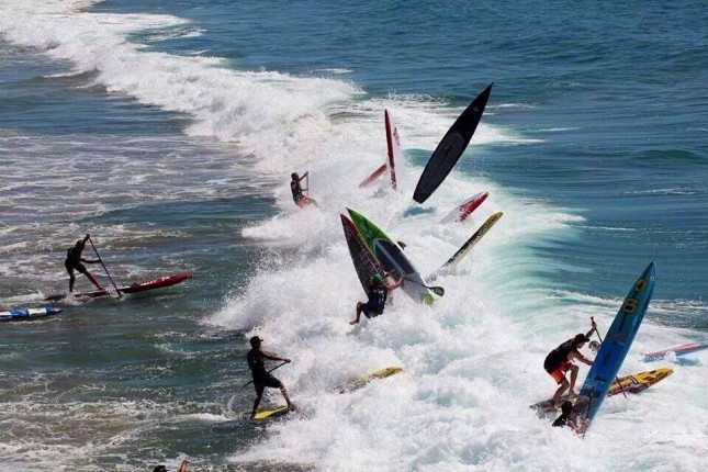 Huntington Beach stand up paddle race