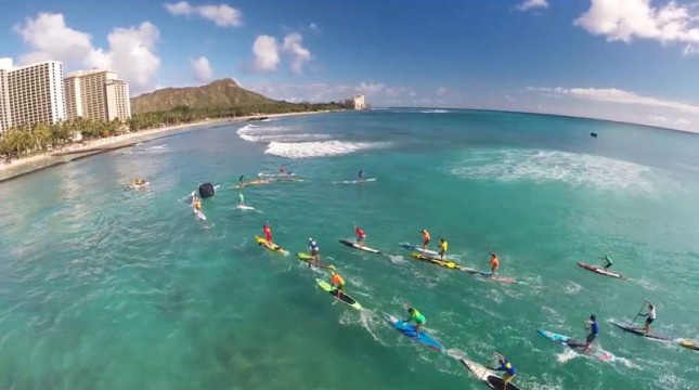 Stand up paddling in Waikiki