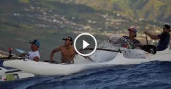EDT va'a Tahiti outrigger canoe paddling