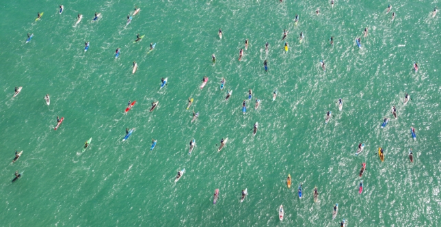Pacific Paddle Games from above
