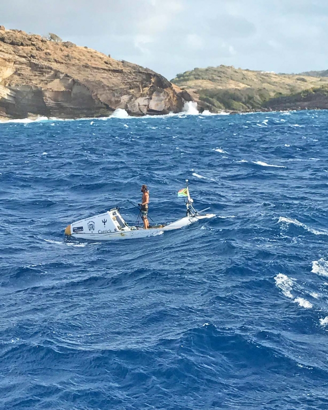 Chris Bertish off the coast of Antigua this morning