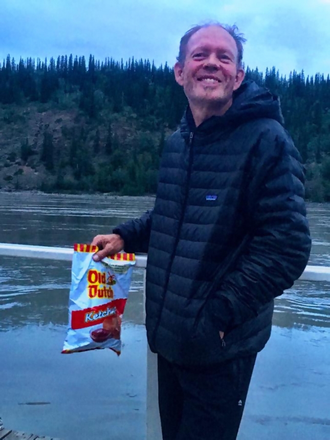Bart's first meal after crossing the line